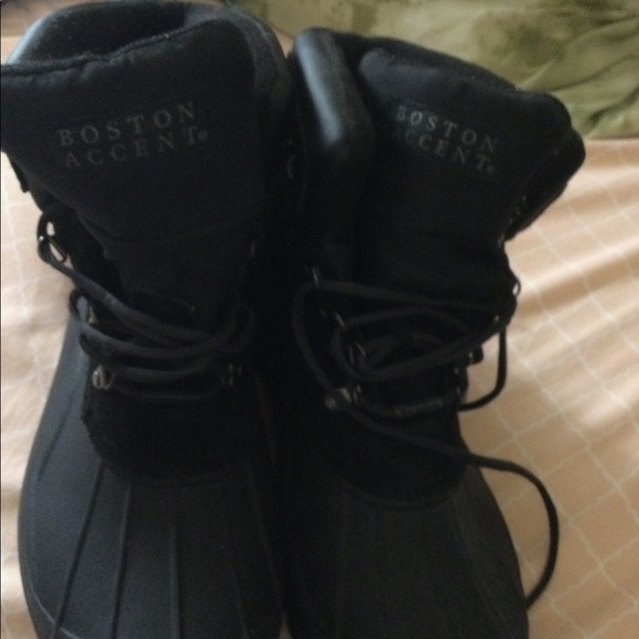 ?PREOWNED Boston accent mens black boots size 12m main image 4